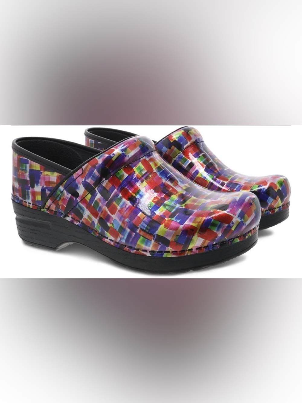 DANSKO Professional - Color Block Patent Clog Size 8.5-9 with box!